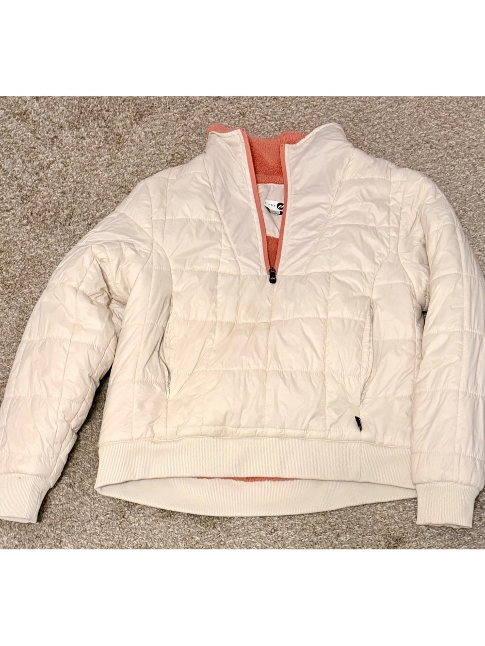 Pure Hockey Women’s Quilted Sherpa-Lined Pullover Jacket – Size Small